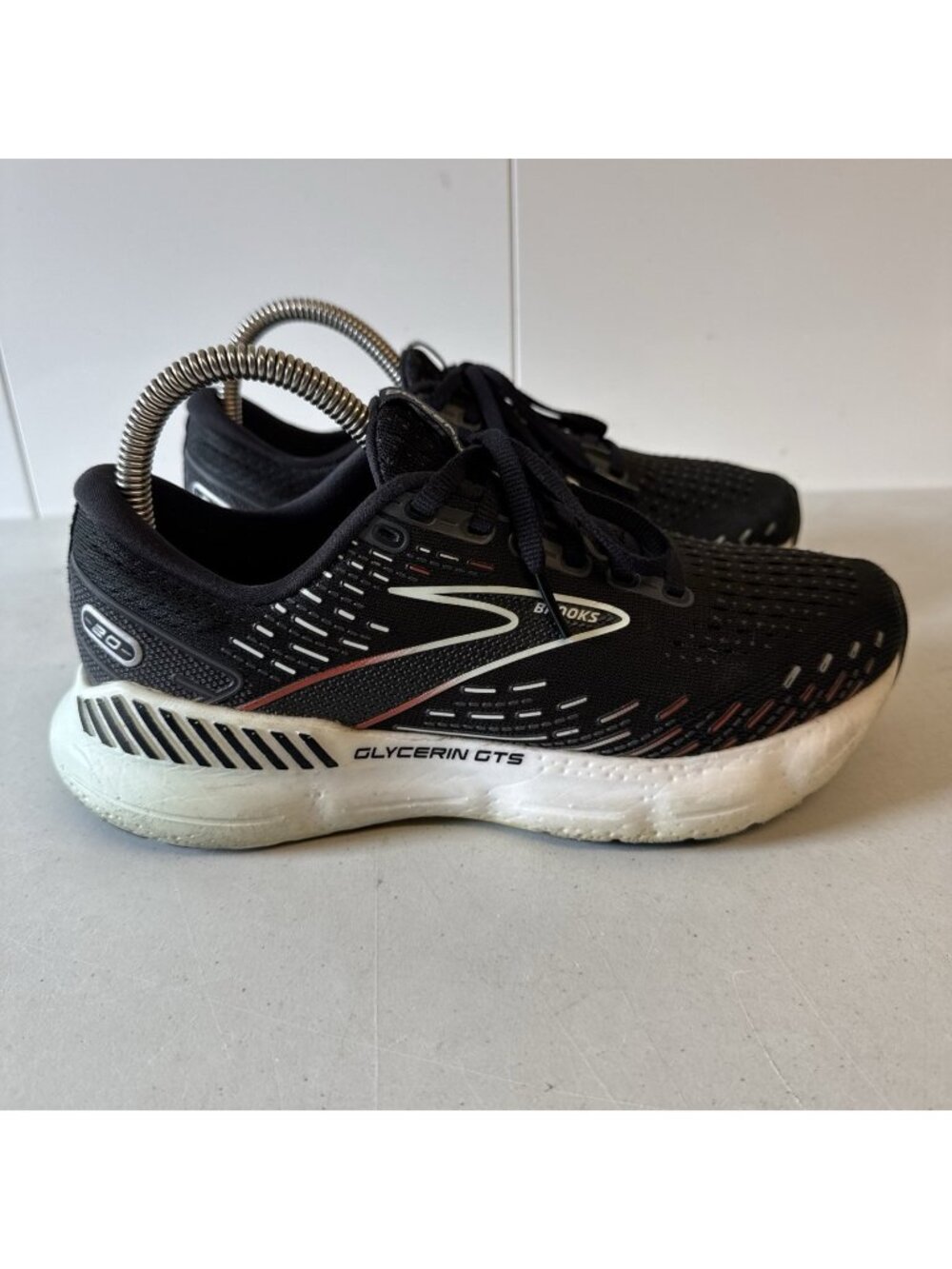 Brooks Glycerin GTS 20 Womens Black Red Opal Road Runner Support Trainer 7.5